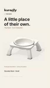 The Nook by Kurocity Paws | Elevated Dog Bowl Small | Core Collection