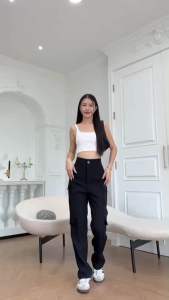 กางเกงเองสูงทรงกระบอกรุ่นคาร์โก้ มี S-36 จ้า