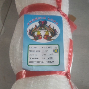 jaring ikan kecil ½ inchi 0.15 20Omd/50yds yoko jaring bahan anco jaring bahan jala jaring ikan murah jaring udang jaring ikan wader ikan sepat