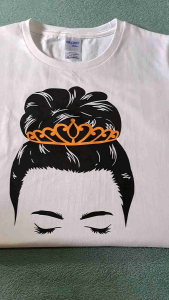 Princess in Messy Bun Gildan Fashion Shirt for Ladies Women