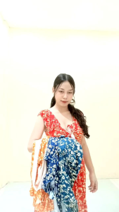 D&C-Womens Vacation COTTON Casual Ruffled shoulder straps Floral Dress