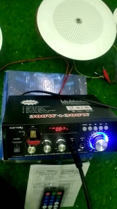 peket sound system amply mini 4 speaker celling ukuran 5inci untuk restaurant cafe massage sekolah kantor kontrakan
