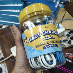 1 TOPLES ISI 20 PCS !! REXI KABEL DATA USB TA20 L ⚡ fast charging 24A