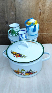 Panci Masak/PANCI SAYUR/Uk 24cm/bahan enamel tebal/model tinggi