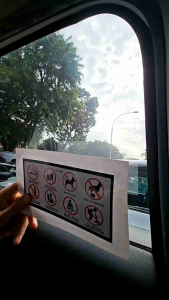 phv Taxi reusable warning sign static cling decal.