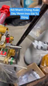 Khớp Nối Nhanh Chống Xoắn Tự Động Chống Rối Dây Rửa Xe Ren 14mm