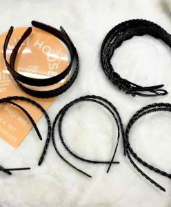 ✨[Tặng cột tóc tròn]- Băng đô cài tóc bản rộng 1cm 3cm màu đen sáng+ tặng 1 cột tóc tròn như hình cho mỗi cài