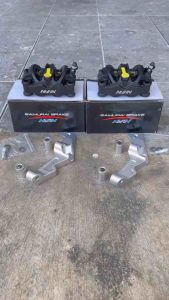 Kaliper Afrika Twin 4Piston Monoblok Set Breket CNC Disc Standard & 265mm PNP N Max Old & New