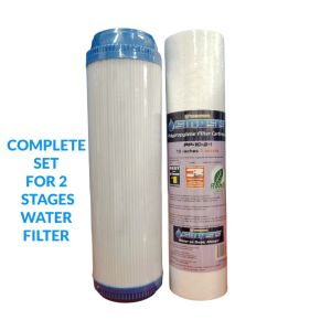 Complete water filter purifier replacement for 2 stages 10 inches sediment and carbon