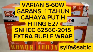BOHLAM LED / LAMPU LED GARANSI 1 TAHUN CAHAYA PUTIH 5W-60W SILKEN BARON