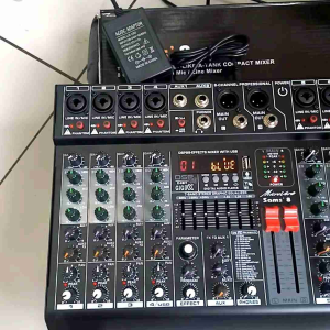MIXER AUDIO MICROVERB SAMS 8 MIXER 8 CHANNEL BLUETOOTH USB MP3 SAMS8