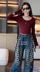 CELANA JEANS 2IN1 ANAK REMAJA CEWEK SKIRTY PANTS KOREA STREET STYLE IMPORT