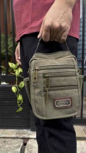 Tas Selempang Pria Tas Bahu Forenzi Kanvas Premium Kecil