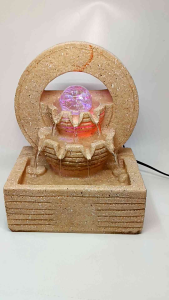 Buddha fountain Travelling Buddha water fountain Lucky Buddha Tabletop water fountain fengshui lucky fountain Laughing Buddha with Gold Bar Fountain Water Fengshui Fountain Table Water Waterwheel Crystal Ball Indoor Table water Fountain Fengshui Buddha ko