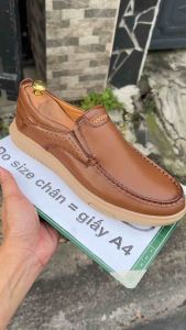 Shop bán giày mọi da thật giày lười big size cỡ lớn 45 46 47 48 cho nam chân to. Wide slip-on shoes for fat feet.