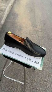 Giày tây da thật giày lười big size cỡ lớn 45 46 47 48 cho nam chân to. Large size leather loafers for wide feet.