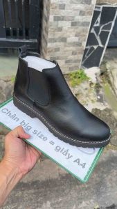 Giày Boot (bốt) Chelsea giày cổ cao big size cỡ lớn 44 45 46 47 48 cho nam chân to cân đối