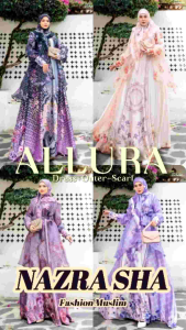 ELDENA ALURA Baju Dress Gamis Syari wanita Muslimah Allura Series By Keenara Nazra Sha