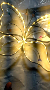 lampu gantung kupu kupu dekorasi pelaminan 40cm