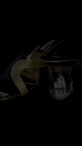 sandal high heels hak kaca mika Glitter