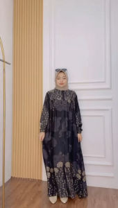 Aurora Dress Gamis Rayon Motif Bisa Busui Bahan Rayon Diamond Berkualitas Super Adem By Tarisaa.id Gamis Ruffle Sleeve Berkualitas Aurora Dress Untuk Wanita - Lazada
