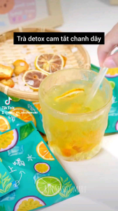 Trà Detox Cam Tắc Chanh Dây tặng ly thủy tinh