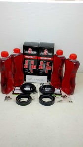 SEAL AS SHOCK SEPASANG+SEAL TUTUP ABU+OLI 2PASANG KAWASAKI NINJA 150R/RR/SS/KLX 150 D-TRACKER ORIGINAL