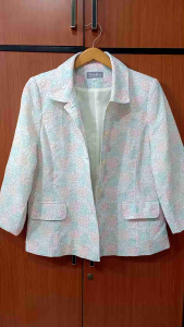 Jaket Outer Wanita Korea Style Lengan Panjang Motif Bunga 1237
