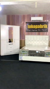 Set Kamar Paket Lamaran Divan Springbed Serenity Lemari Pakaian dan Meja Rias