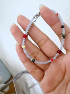 Lắc tay đá xanh pastel mini size 1mm Nala Bracelet KHÔNG GỈ vòng tay đá nhiều màu sắc basic phong cách hàn quốc