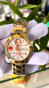Đồng hồ nam hiệu OP Bác Hồ size 40mm máy pin Nhật kính sapphire chống xước chống nước tốt bản kỉ niệm BáC Hồ