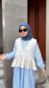 Gamis Eid Series Vest 2in1: Gamis Chatifa Terbaru