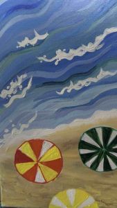 Hand painted acrylic painting-Vacation