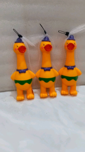 Mainan Bebek Karet Pencet Bunyi Nyala Lampu Bebek Ngok