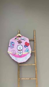 Bergo Printing Anak Motif BT21 / Hijab Instan Anak