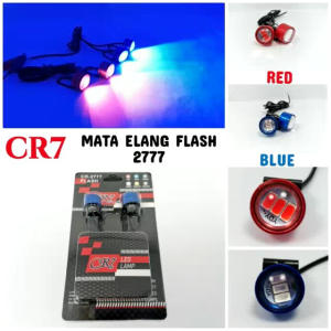 Lampu mata elang strobo kedip blitz 2 mode plus breket Universal untuk semua Motor dan Mobil