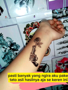 10 Lembar bebas pilih Tato temporer kode Q