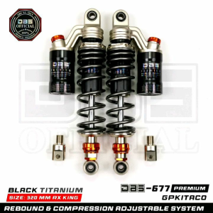 DBS 677 Gp Kitaco Shock Belakang Motor Bebek Rx King Tiger Supra W175 Megapro GL pro Win 320mm