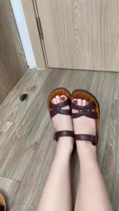 Dép sandal cao su đúc cao cấp đế bệt siêu êm quai dán size 36-40