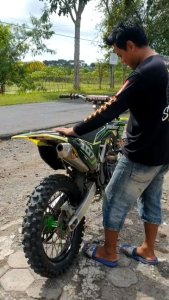 Knalpot Norifumi Rocket 4 Bore Up Motor Crf150 Klx150 Dtracker Wr155r - Full Stainless, Gaswol Anti Bakar, Panjang Keseluruhan 45cm/30cm