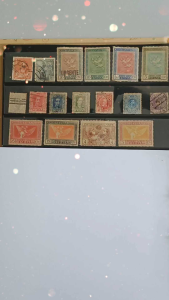 Vintage Rare Used 1907-1931 Spain Stamps consist of The Flight of Pegasus/Portrait of Alfonso XIII/The Flight of Icarus /Portraits of Sir Evelyn Baring /Commemorative Stamp for the International Exhibition of Industries of Madrid 1907