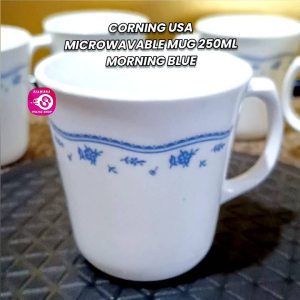 CORNING USA MORNING BLUE MICROWAVABLE MUG 250ML • JAPAN SURPLUS