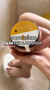 Almonds Body Scrub Coffee and Banana Exfoliate for Smooth Skin - Cleansing Skin Care