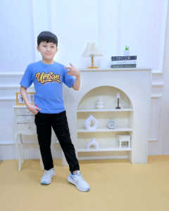 Little Simba Setelan Anak Laki Laki Remaja Tanggung Set Kaos Distro Style
