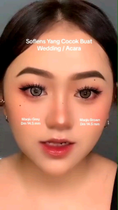 Softlens Maki Brown Grey Gray Blue Dia.14.5 mm Normal & Minus ( -0.50 s/d -6.00 ) Bisa Beda Minus Soflens Wedding By Dreamcolor1