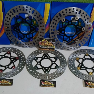 NEW PIRINGAN CAKRAM DEPAN VARIASI KIMSACO THAILAND DISC BRAKE 220MM LUBANG 4 HONDA YAMAHA UNIVERSAL PNP BEAT- VARIO 110- VARIO 125 150 OLD- VARIO 160 CBS- MIO- XEON- FINO- MX- VEGA- JUPITER Z- F1ZR- NUOVO DLL