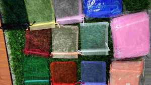 50 Pcs Organza Uncang (10 X12 Cm) /Organza Pouch Organza Bag Uncang Bag Gift Bag/Wedding