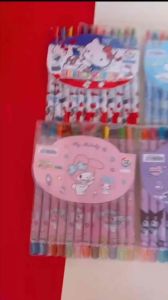 พร้อมส่ง สีเทียนหมุนได้ ลายการ์ตูน 12สี ไม่ต้องเหลา แท่งเล็ก สีเข้ม ระบายลื่น สะดวก ไม่เลอะมือ ดินสอสี สีชอล์กไร้ฝุ่น เครื่องเขียน ระบาย