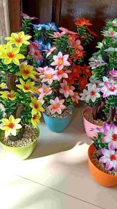 bunga artifisial tinggi 40cm.