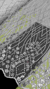 BAHAN/KAIN TILLE BROKAT BORDIR MIX PAYETAN/KAIN TILLE SAPTO